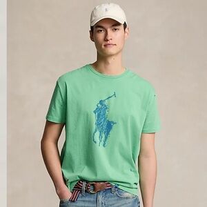 🆕 Polo Ralph Lauren Classic Fit Big Pony Jersey T-Shirt. “Vineyard Green”, 2XL
